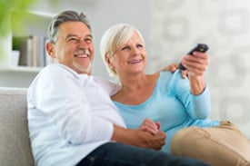 Couple watching TV