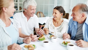 friends enjoying meal